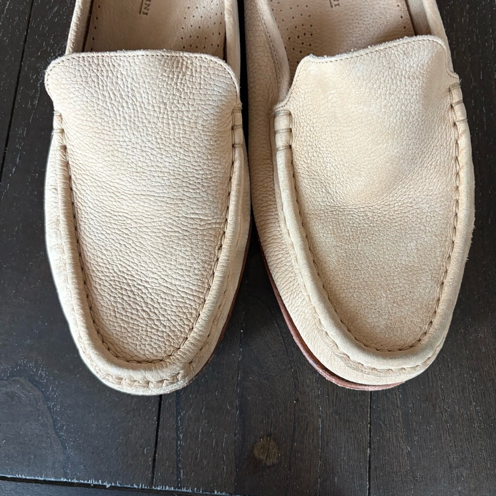 Giorgio Brutini Beige Neutral‎ Suede Leather Loafers Old Money Size 13D Classic - Picture 6 of 11